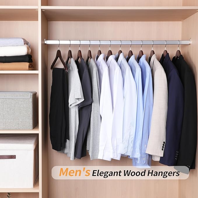 Amazon Basics Wood Suit Clothes Hangers - Image 6