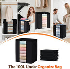 SpaceWhisper 6 Pack 100L Clothes Storage, Foldable Thick Fabric Blanket Storage - Image 6