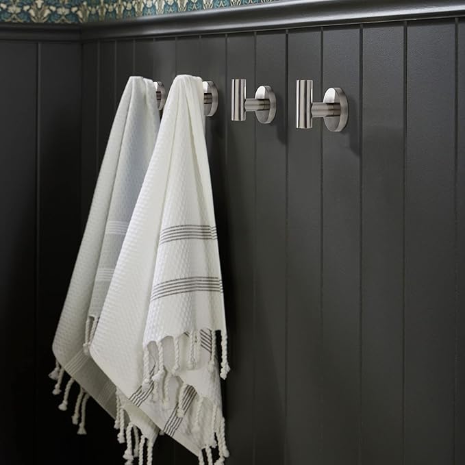 TUNNY 3 Pack Round Bathroom Towel Hooks - Image 4