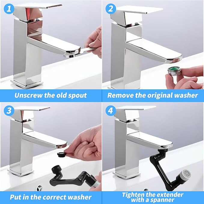 1080° Swivel Faucet Extender - Image 5