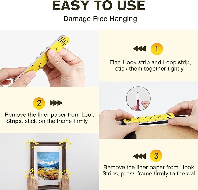 EMITEVER Picture Hanging Strips Heavy Duty, Damage Free Picture Hangers - Image 5