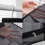 Jelier Hanging Breathable Mesh Laundry Hamper Basket, Portable Heavy Duty - Image 3