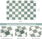 Coffee Mat Checkered Dish Drying Pad - Image 5