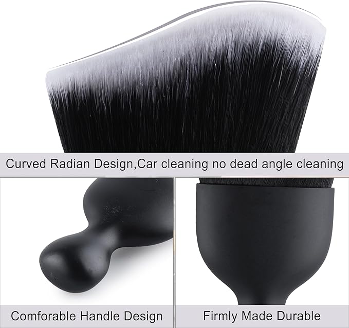 GaRhomxy Car Detailing Brushes, Car Interior Dust Sweeping Soft Brush, Soft - Image 3