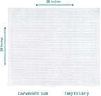 Looperry White Terry Cloth Rags 16"x19" Inches Ribbed - Image 5