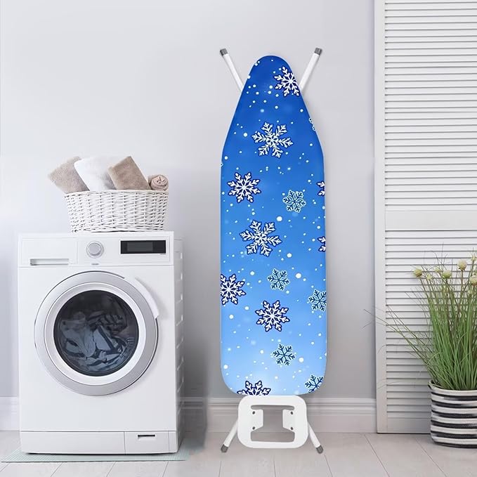 Ironing Board Cover wtih Blue Snowflake Print, Soft Stain Resistant Ironing - Image 3