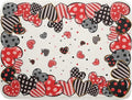 Red Heart Dish Drying Mat 18"x24" Love Dots Microfiber Dish Drainer Rack Mat by Giwawa