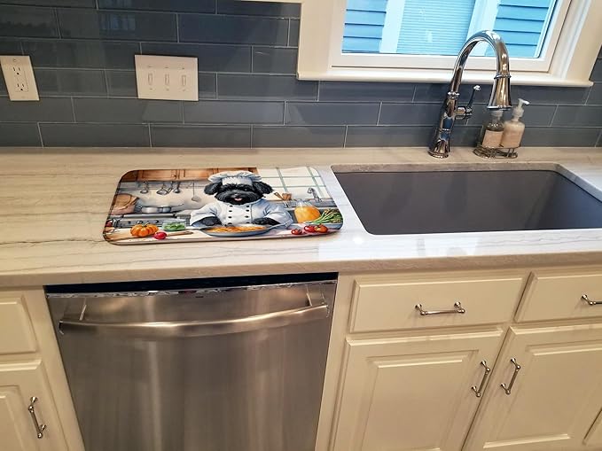 Caroline's Treasures DAC6312DDM Puli The Chef Dish Drying Mat Absorbent Dish - Image 3