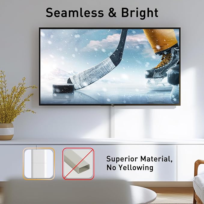 Delamu Cord Covers for 3-4 Wires on Wall, 56.7in Cord Hider Wire Covers for - Image 6