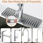 15.75 Inch kitchen Sink Faucet Mat, Silicone Sink Protector&Splash Guard - Image 4