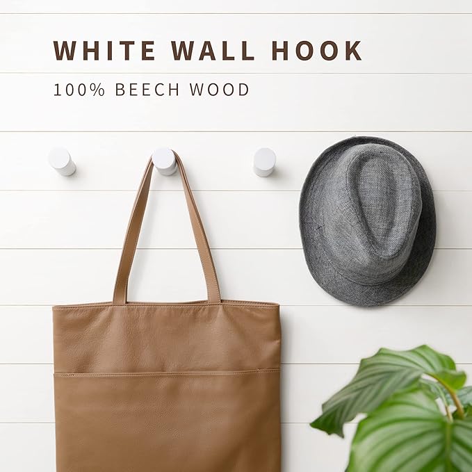 Wooden White Wall Hooks - Image 2