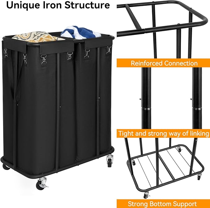 WOWLIVE Double Laundry Hamper - Image 5