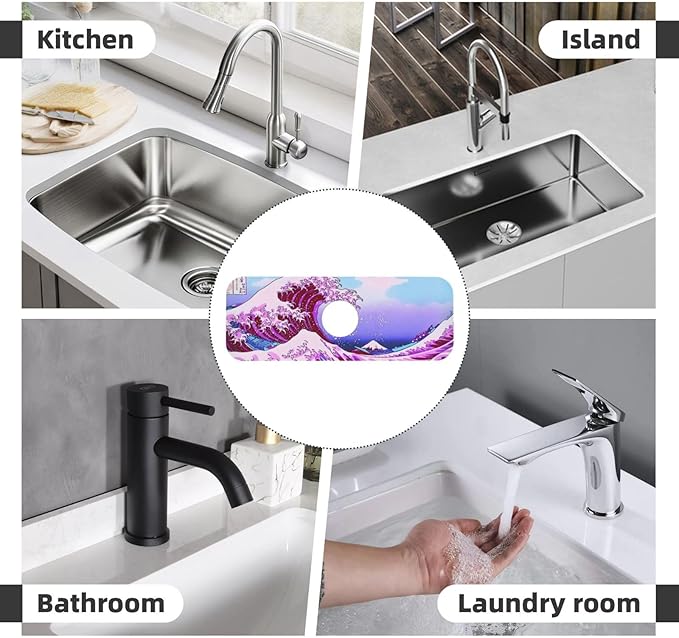 Wave Kitchen sink faucet pad, strong water absorption, anti slip, very suitable - Image 8