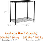 Amazon Basics 2-Shelf Stackable Storage, 13.3" D x 23.2" W x 22.2" H, Black - Image 3