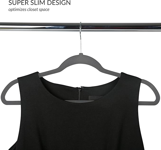Simplify Slim Velvet Clothes Hangers | 25 Pack | Non-Slip | Shirts | Suit | - Image 3