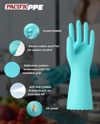 PACIFIC PPE 2 Pairs Reusable Dishwashing Cleaning Gloves - Image 3