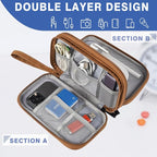 Travel Cable Organizer Pouch Electronic Accessories Carry Case Water Resistant - Image 3