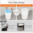 Lifewit Trash Can with Pop-Up Lid, 2.6gal Small Hidden Garbage Can with - Image 3