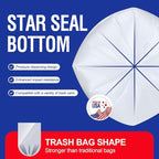 Delxo 30-33 Gallon Clear Trash Bags, Durable & Puncture-Resistant Plastic - Image 3