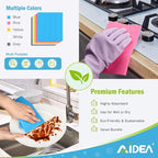 AIDEA Swedish Dishcloths for Kitchen-10PK, Absorbent Sponge Dish Cloth - Image 6