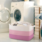 OIAHOMY Extra Large Blanket Basket, 95L Cotton Rope Woven Laundry Basket - Image 2