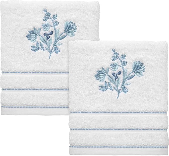 Izod - Hand Towels, Soft & Absorbent Cotton, Floral Bathroom Decor by IZOD