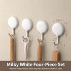 4pcs Self-Adhesive Hooks, No Drill Wall Mounted Sticky Hooks Durable - Image 3