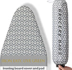 BNDX Ironing Board Cover and Pad 18" x 49" – Scorch-Proof, Tension Fit by BNDX