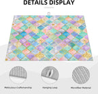 Absorbent Dish Drying Mat For Kitchen Counter, Rainbow Morocco Microfiber Dish - Image 3