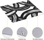 Black and White Abstract Curved Dish Drying Mats, Absorbent Microfiber Modern - Image 7