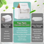 Disposable Face Towel 4 Boxes, 100% Pure Cotton, Soft & Skin Friendly Face - Image 6