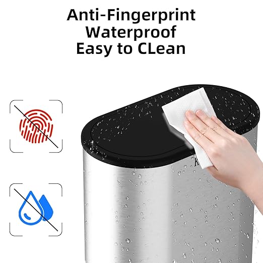 1.8 Gallons Small Stainless Steel Trash Can - Image 6