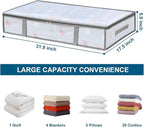 2 Pack Under Bed Storage Containers Bins, Humid-Proof Plastic Underbed Storage - Image 2