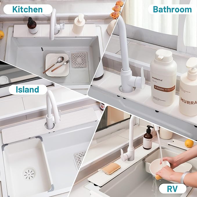 Fast Drying Faucet Mat for Kitchen Sink, Water Absorbent Diatomite Stone Sink - Image 9