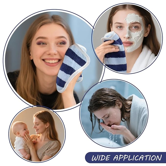 SINLAND Microfiber Facial Cloths Fast Drying Washcloth 8inch x 8inch Absorbent - Image 7
