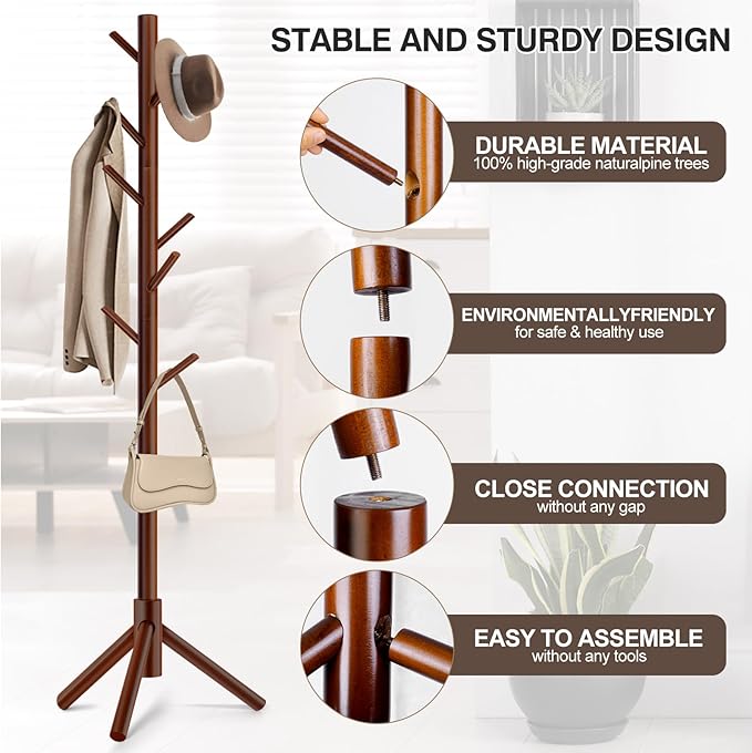 Coat Rack, Freestanding Coat Rack - Image 3