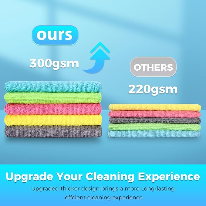 15pcs Microfiber Cleaning Cloth Lint Free, Streak Free, Non-Abrasive, Reusable - Image 2