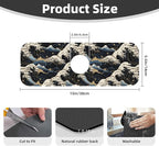 Japanese Wave Black 15" X 5.5" Kitchen Sink Splash Guard Faucet Faucet Guard - Image 2