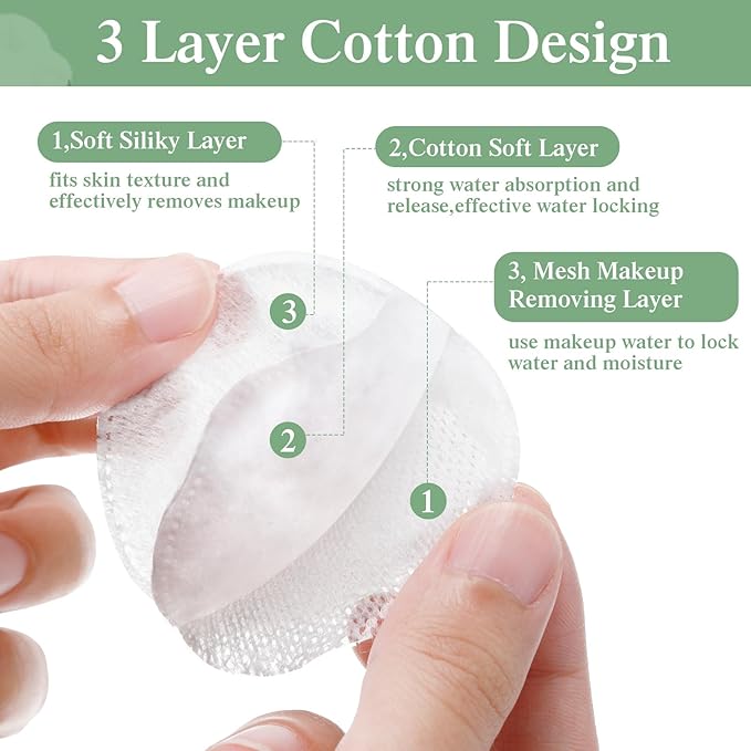 Maxcheck 1000 Pcs Cotton Rounds Bulk Exfoliating Rounds - Image 5