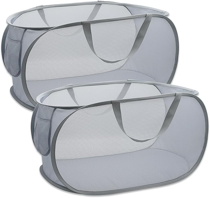 Pop Up Laundry Hamper, Collapsible Horizontal Baskets by TEGOOL