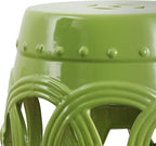 JONATHAN Y TBL1022H Lucky Coins 16" Chinese Ceramic Drum Indoor/Outdoor Garden Stool Bohemian, Coastal, Cottage, French Country, Traditional, for Living Room, Garden Room, Patio, Matte Green - Image 7
