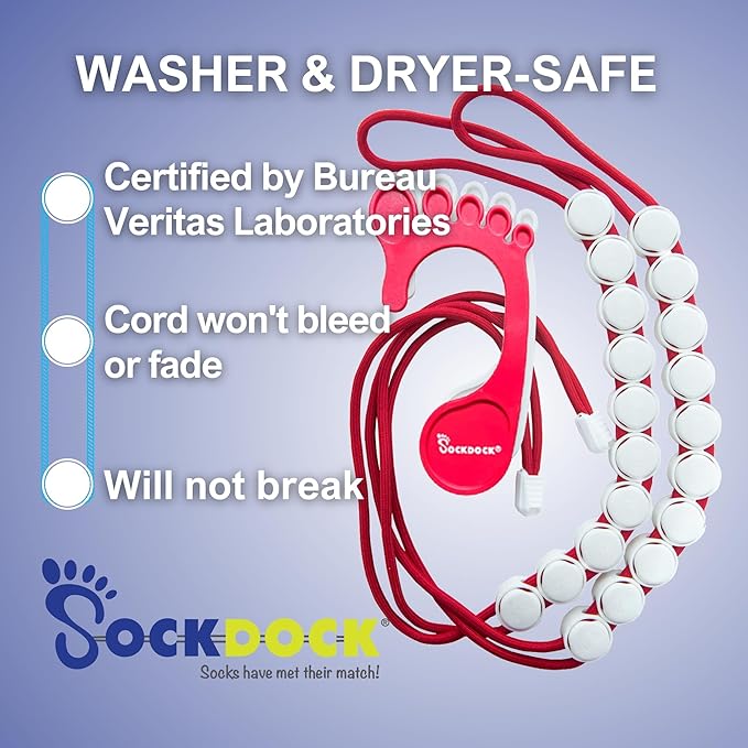 Sock Laundry Solution for Washing Drying & Storing Socks in Pairs, Clip & Hold - Image 5