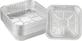 10pack- 8 x 8 Aluminum foil Pans Disposable Heavy Duty Square baking Cake Pan by Waytiffer
