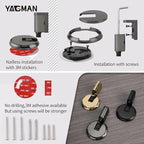 2 Pack Windproof Door Stoppers Adjustable Bottom of Door Holder No Drilling - Image 3