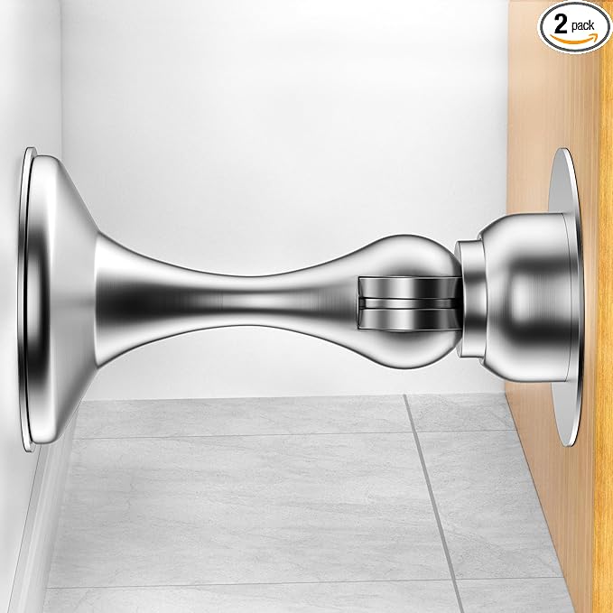 Magnetic Door Stoppers 1 Pack, Stainless Steel Magnetic Door Stop, Wall & Floor by Crosize