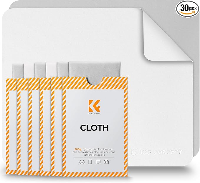K&F CONCEPT 30 Pack Lens Cleaning Cloth | Microfiber Cleaning Cloth | Glasses by KFCONCEPT