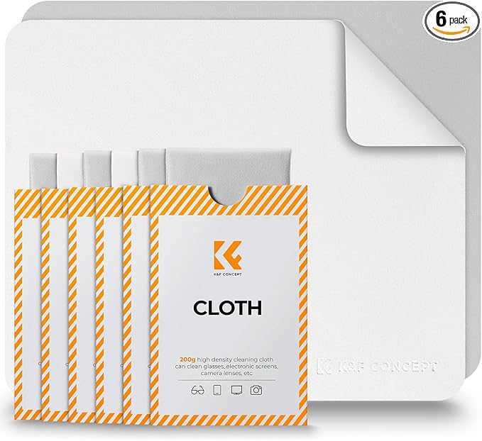 K&F CONCEPT 6 Pack Lens Cleaning Cloth | Microfiber Cleaning Cloth | Glasses by KFCONCEPT