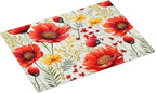 Watercolor Poppy Flower Dish Drying Mat - Image 2