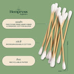 Organic Cotton Swabs for Ears, Soft Swab Sticks for Ear Cleaning, Makeup - Image 4