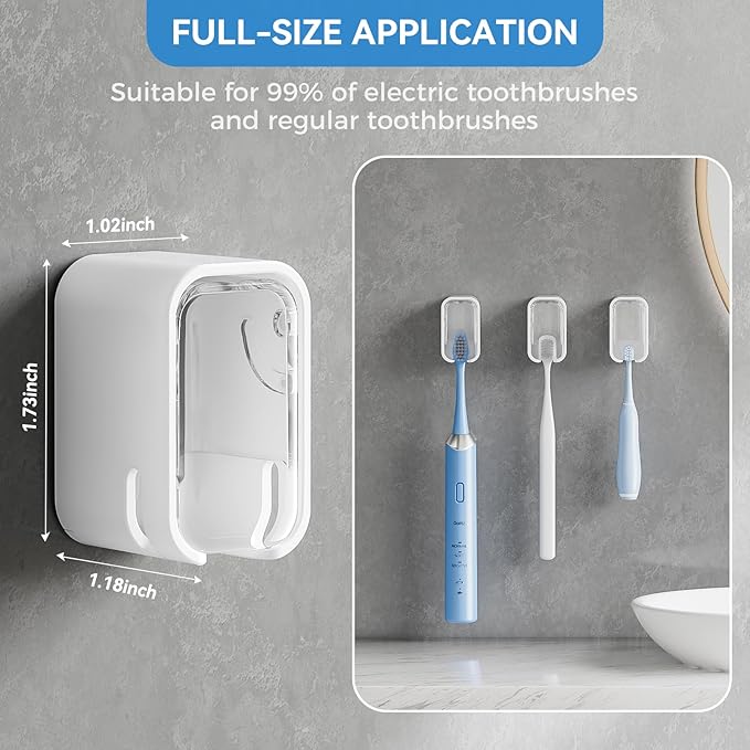 Toothbrush Holders for Bathroom【Innovation Single Slot Design】 2PCS Toothbrush - Image 5